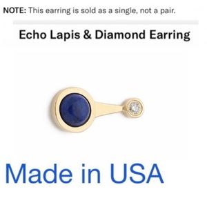 Echo Lapis & Diamond Earring